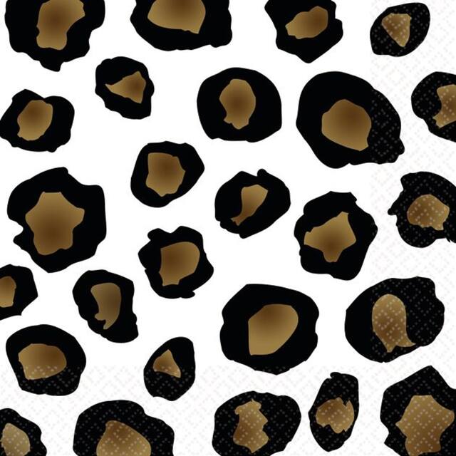 Black Leopard Napkins Front_Flat
