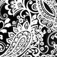 White Elegant Paisley Napkins Front_Flat
