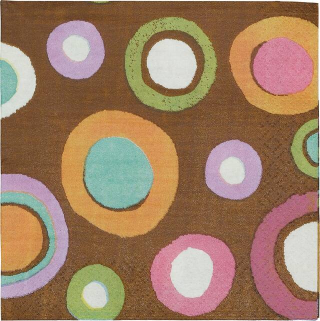 Cocoa Dots Beverage Napkins Front_Flat