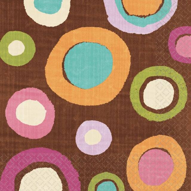 Cocoa Dots Beverage Napkins Front_Flat