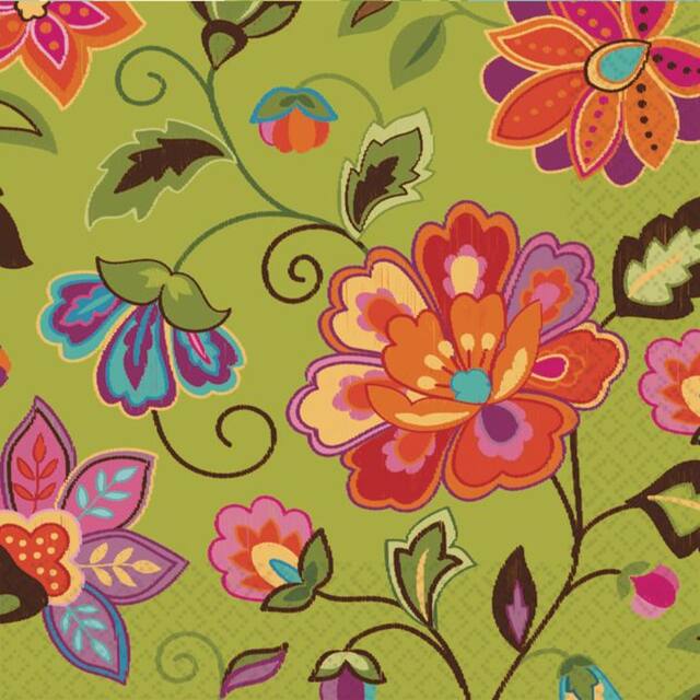 Fresh Imprint Beverage Napkins, 16-pk Front_Flat