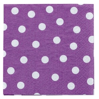 Plum Dot Beverage Napkins, 16-pk Front_Flat