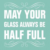 Turquoise Let's Toast Beverage Napkins, 16-pk Front_Flat