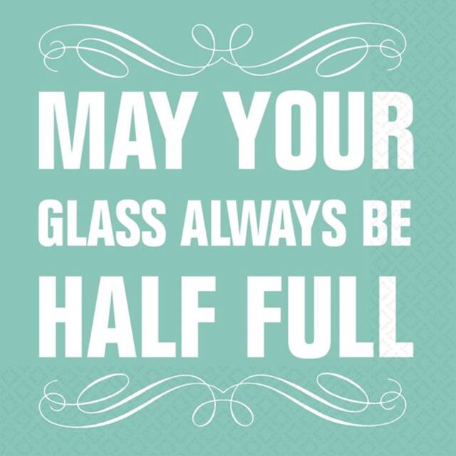 Turquoise Let's Toast Beverage Napkins, 16-pk Front_Flat