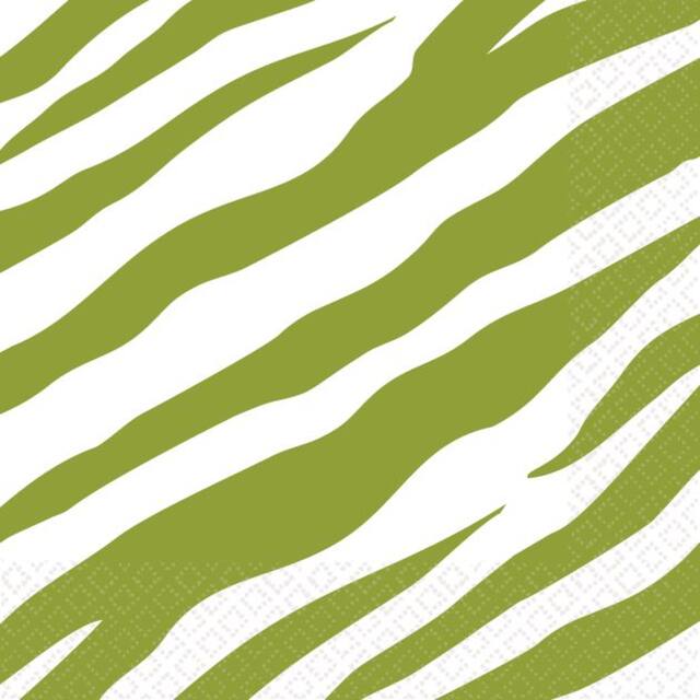Zebra Print Beverage Napkins, 16-pk Front_Flat