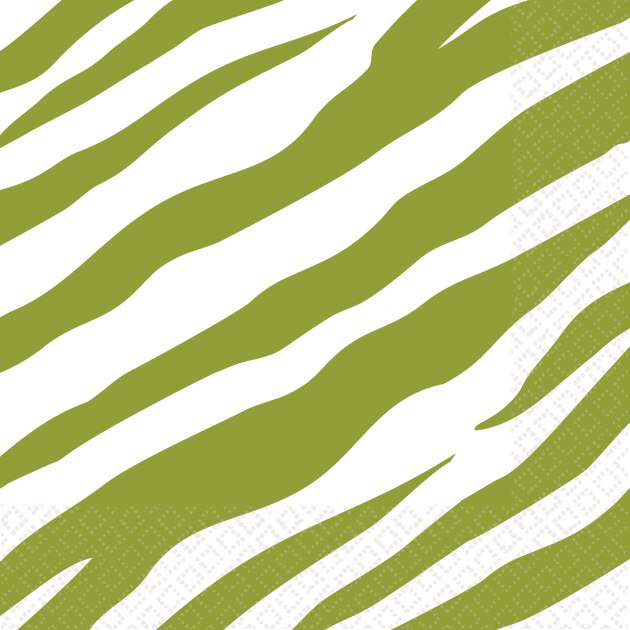 Zebra Print Beverage Napkins, 16pk Party City