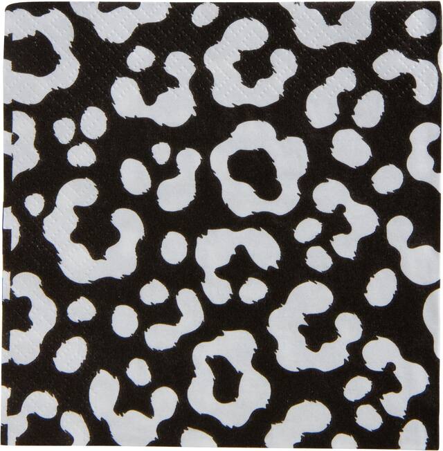 Cheetah Print Beverage Napkins Front_Flat