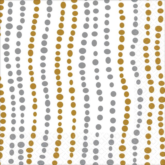 Metallic Wavy Dots Lunch Napkins, 16-pk Front_Flat
