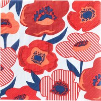 Red Poppy Lunch Napkins, 16-pk Overhead_Flat