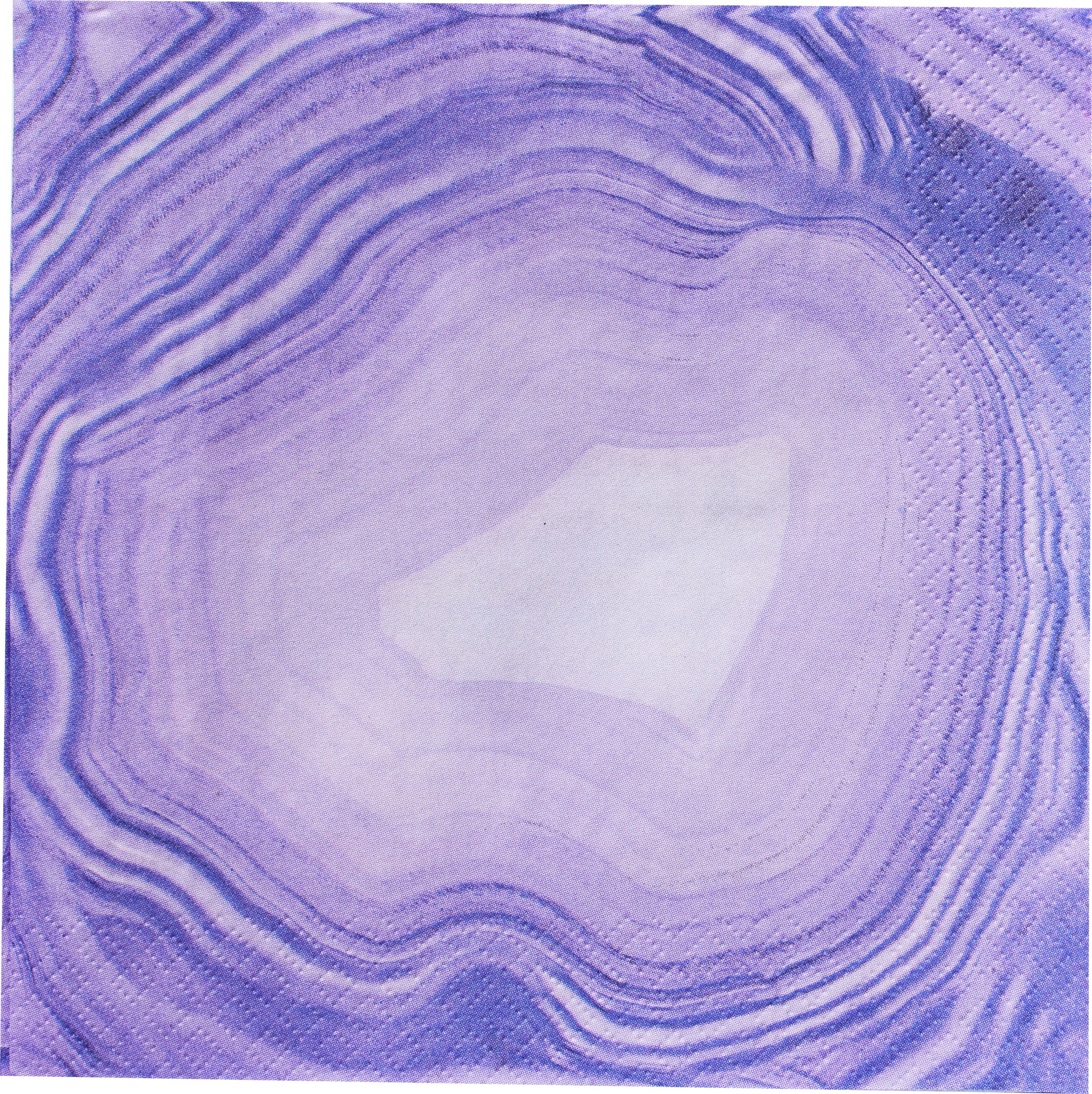 Purple Geode Lunch Napkins, 16-pk Overhead_Flat
