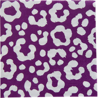 Serviettes de table, motif guépard prune, paq. 16 CloseUp