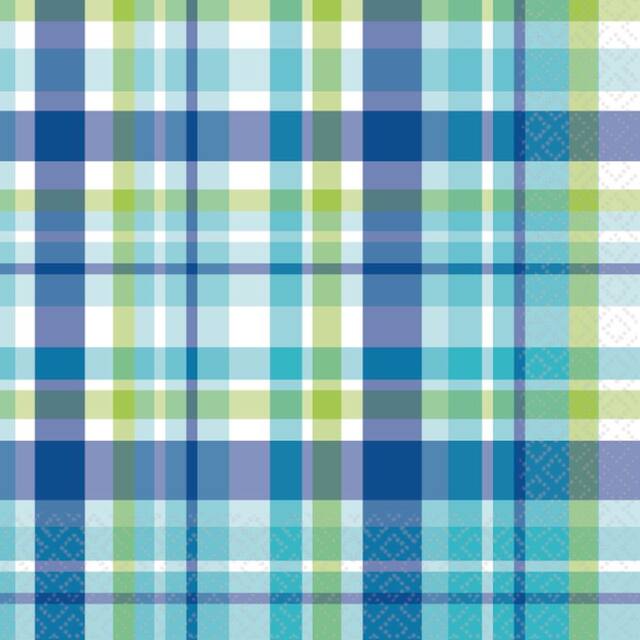 Serviettes de table, motif écossais, carbone Front_Flat