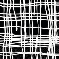 Crosshatch Lunch Napkins, Black Front_Flat