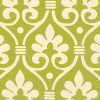 Serviettes de table, motif damassé, naturel Front_Flat
