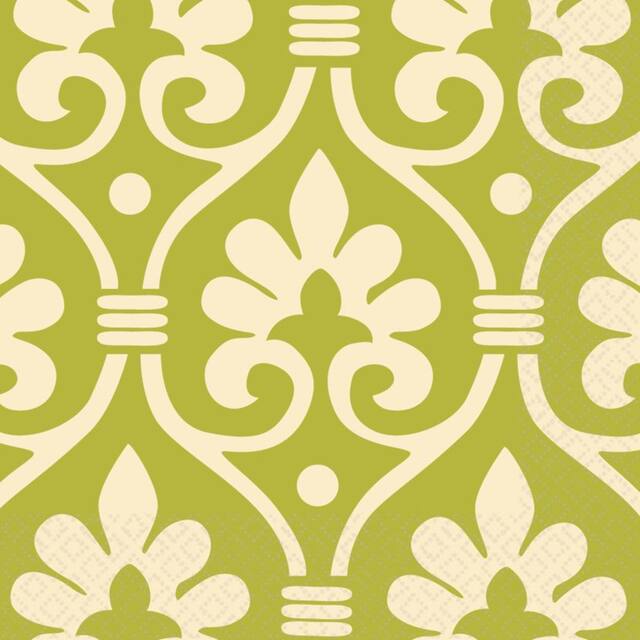 Natural Damask Lunch Napkins Front_Flat