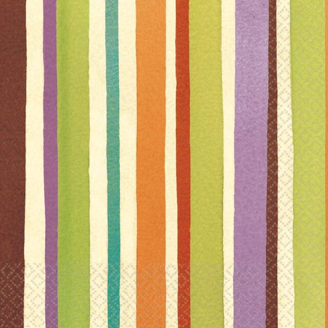 Serviettes de table, rayures artisanales Front_Flat