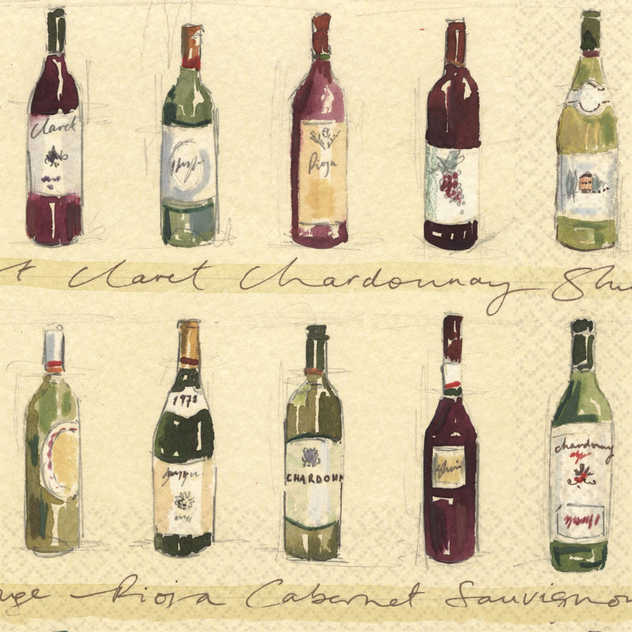 Vineyard Lunch Napkins Front_Flat