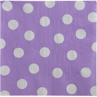 Lilac Dot Lunch Napkins Front_Flat