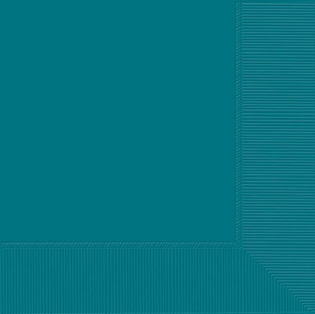 Serviettes de table écologiques pour boisson, bleu paon, paq. 50 Front_Flat