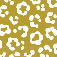 Serviettes de table à motif guépard doré Front_Flat