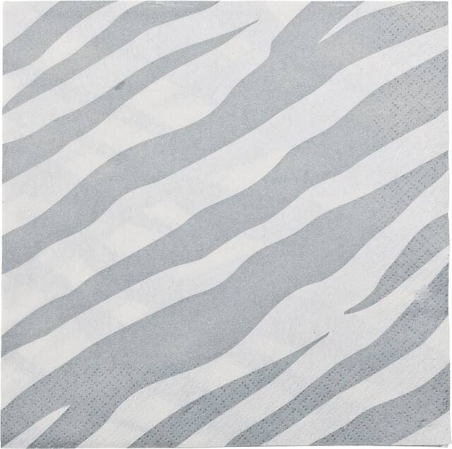 Pearl Zebra Napkins Front_Flat