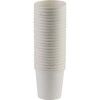 Paper Disposable Coffee Cups with Handles, White, 4-oz, 50-pk, for Christmas/Thanksgiving/New Year's Eve/Birthday Party Front_Elevated