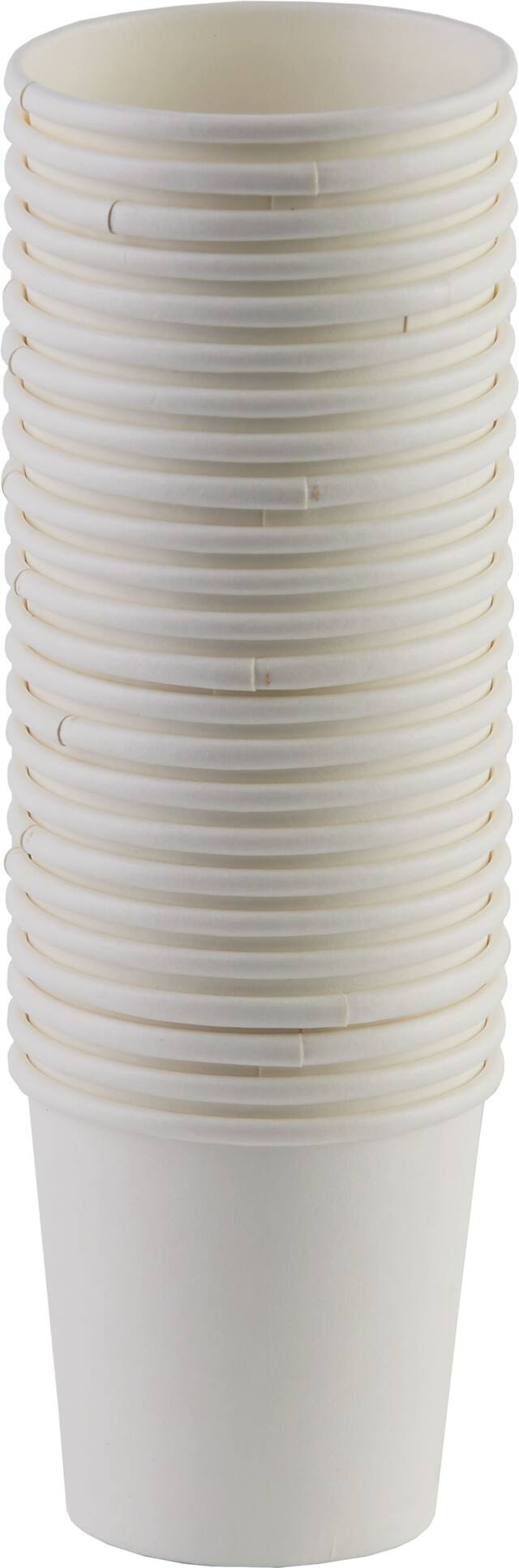 Tasses à poignée blanche, paq. 50 Front_Elevated