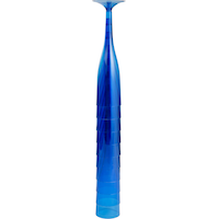 Big Party Pack Royal Blue Plastic Champagne Flutes, 20-ct Front_Flat