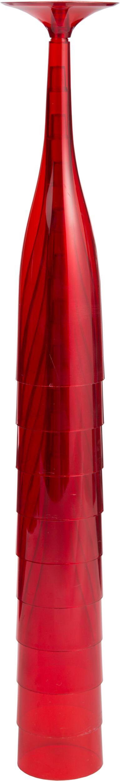 Big Party Pack Red Plastic Champagne Flutes, 20-ct Front_Flat