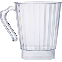 Tasses à café, plastique pr. q., transparent, paq. 16 Side_Right
