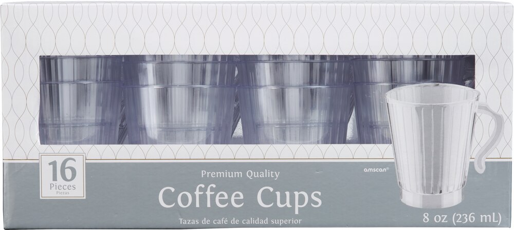 Clear Premium Plastic Coffee Mugs, 16-pk | Canadian Tire