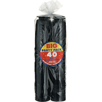 Tasses à café en plastique, anniversaires, couleurs variées, 8&nbsp;oz paq. 20 Front_Flat