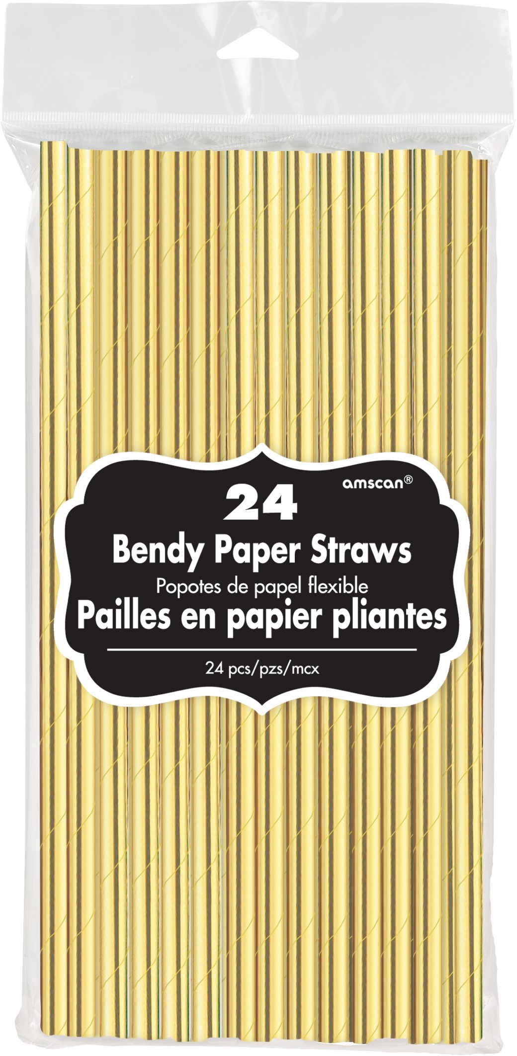 STRAW PAPR GLD 24.