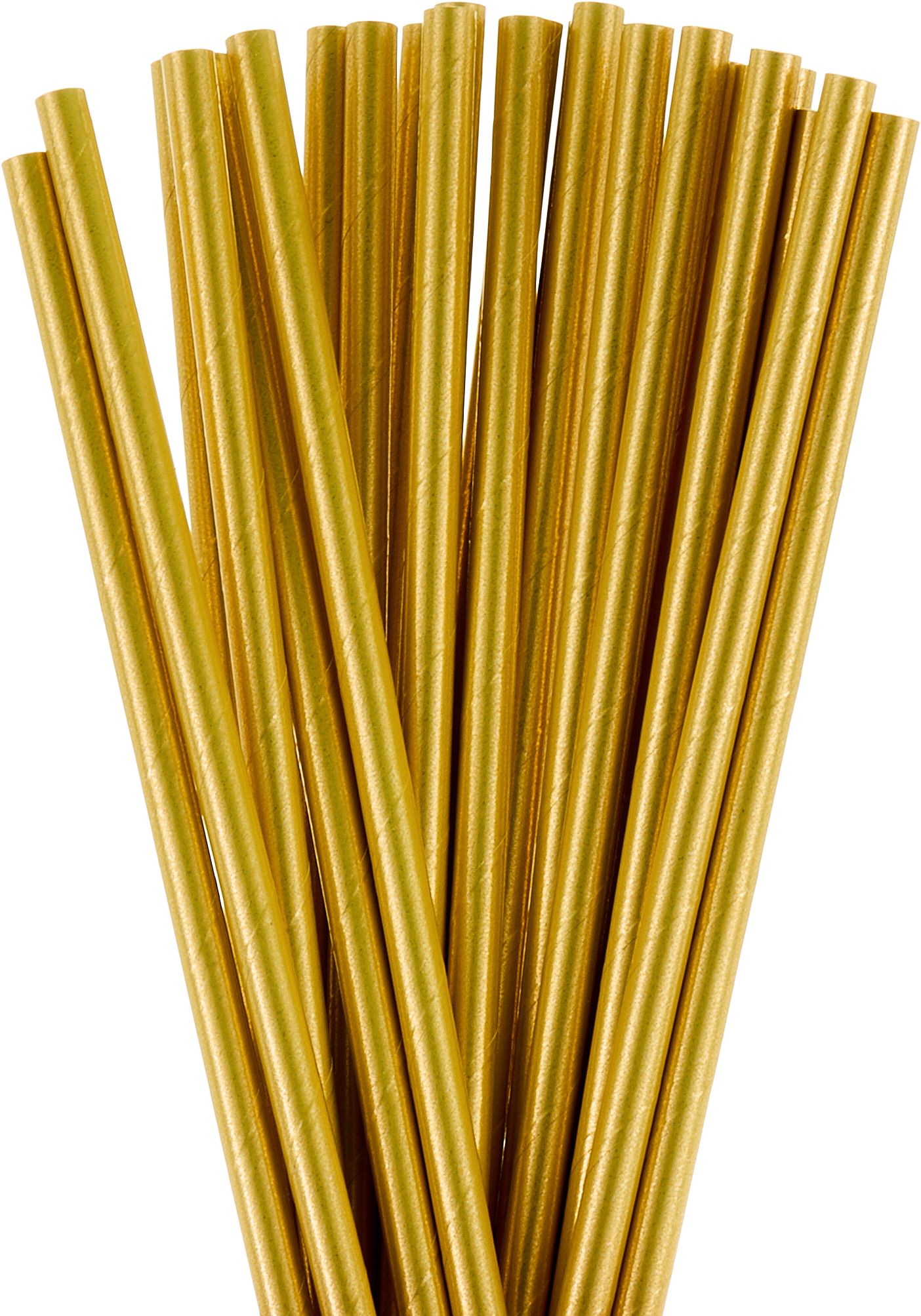 STRAW PAPR GLD 24.