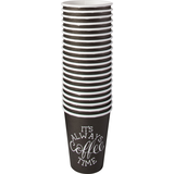 Big Party "It Always Coffee Time" Cups, Birthdays, Showers, More, Assorted Colours, 12-oz, 40-pk Front_Elevated