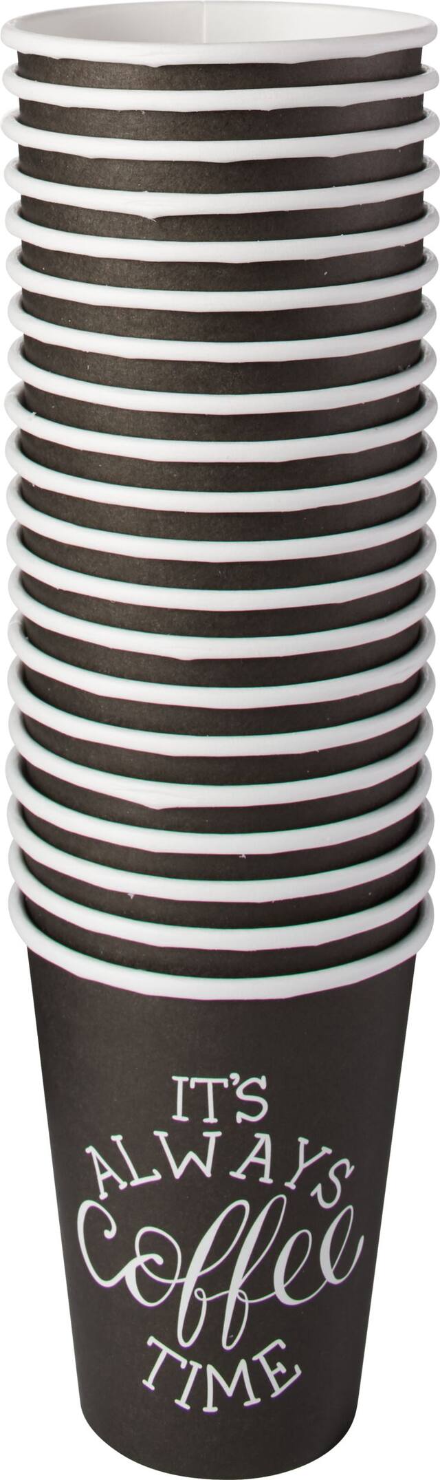 Big Party "It Always Coffee Time" Cups, Birthdays, Showers, More, Assorted Colours, 12-oz, 40-pk Front_Elevated