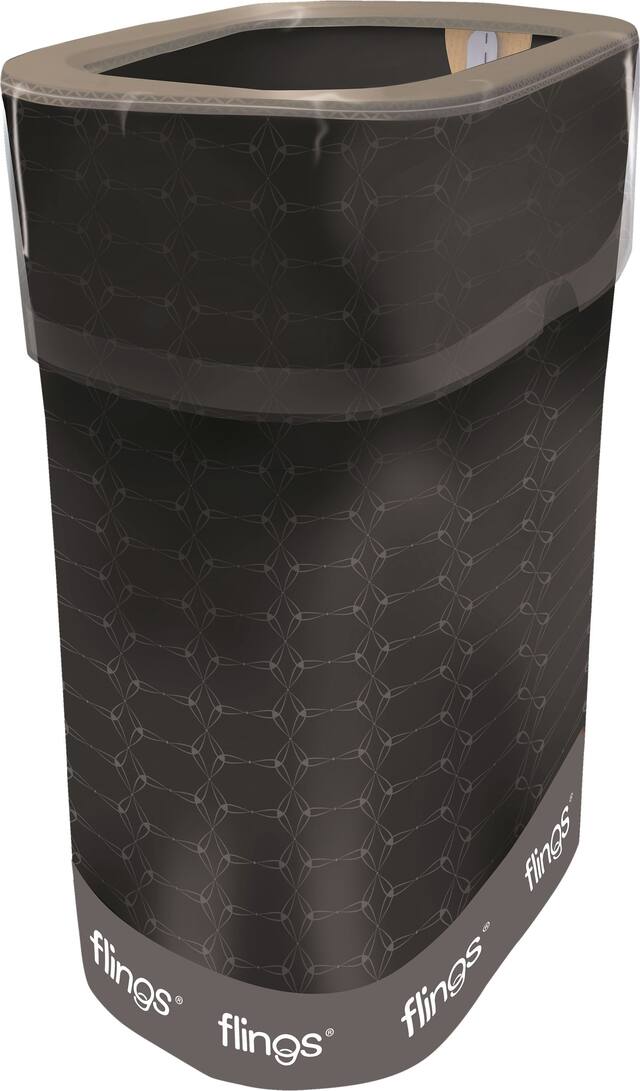 Black Pop-Up Trash Bin Front_Angled_Left