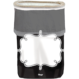Personalized Pop-Up Trash Bin, Black, 22-in, for Christmas/Thanksgiving/New Year's Eve/Birthday Party Front_Elevated