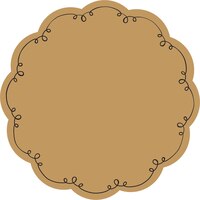 Napperons ronds en papier kraft pour le service, 40 pièces Front_Flat