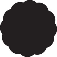 Napperons ronds en papier kraft tableau noir pour le service, 40 pièces Front_Flat