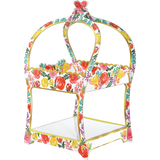 Bright Floral Cupcake Stand Front_Angled_Right