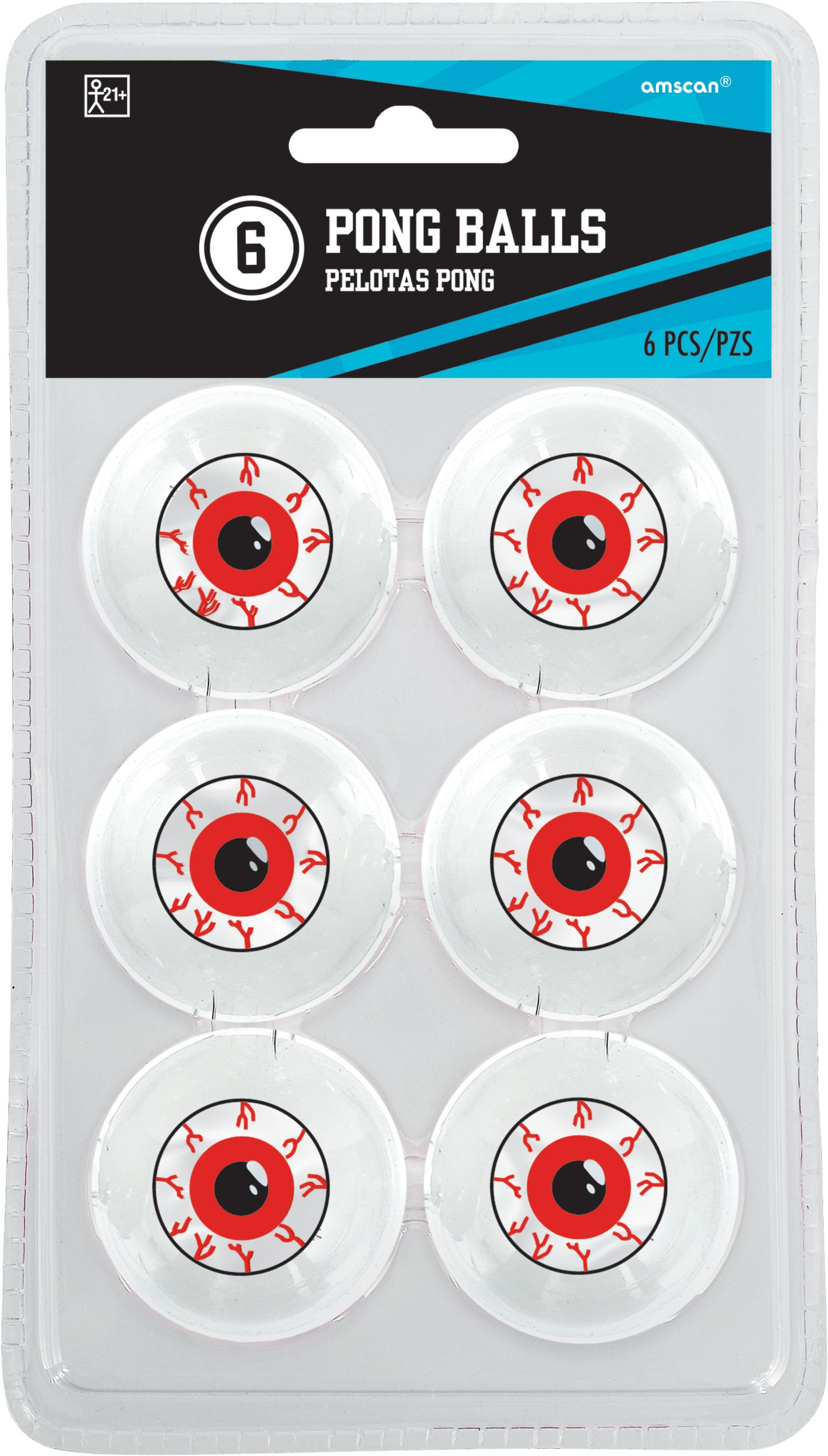 Eyeball Ping Pong Balls, 6-pk Front_Flat