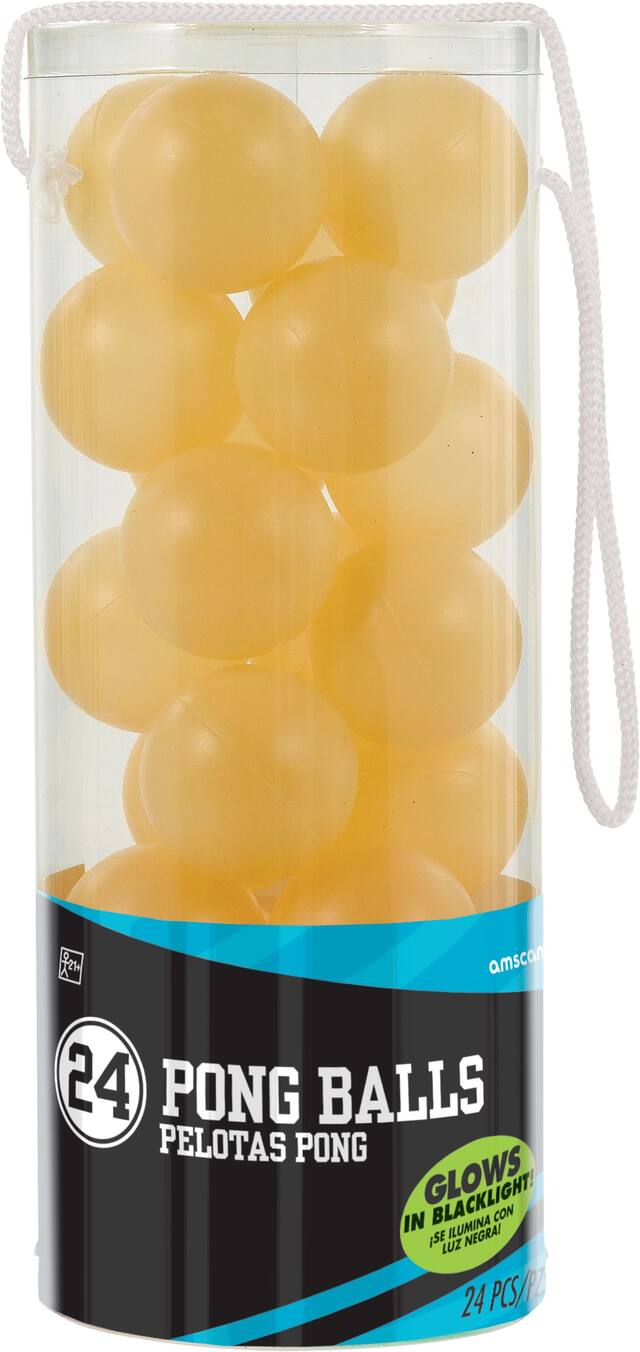 Balles de ping-pong noires légères, paq. 24 Front_Flat