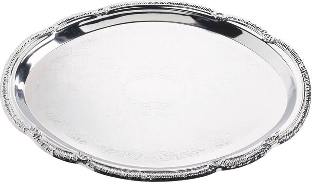 Metal Oval Tray Front_Elevated