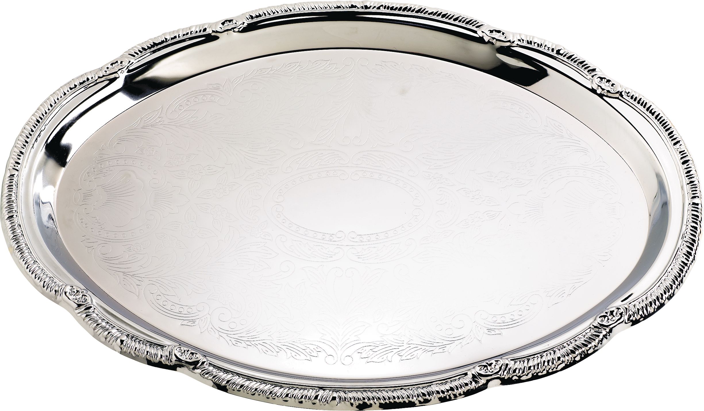 Chrome Oval Platter Overhead_Plunge