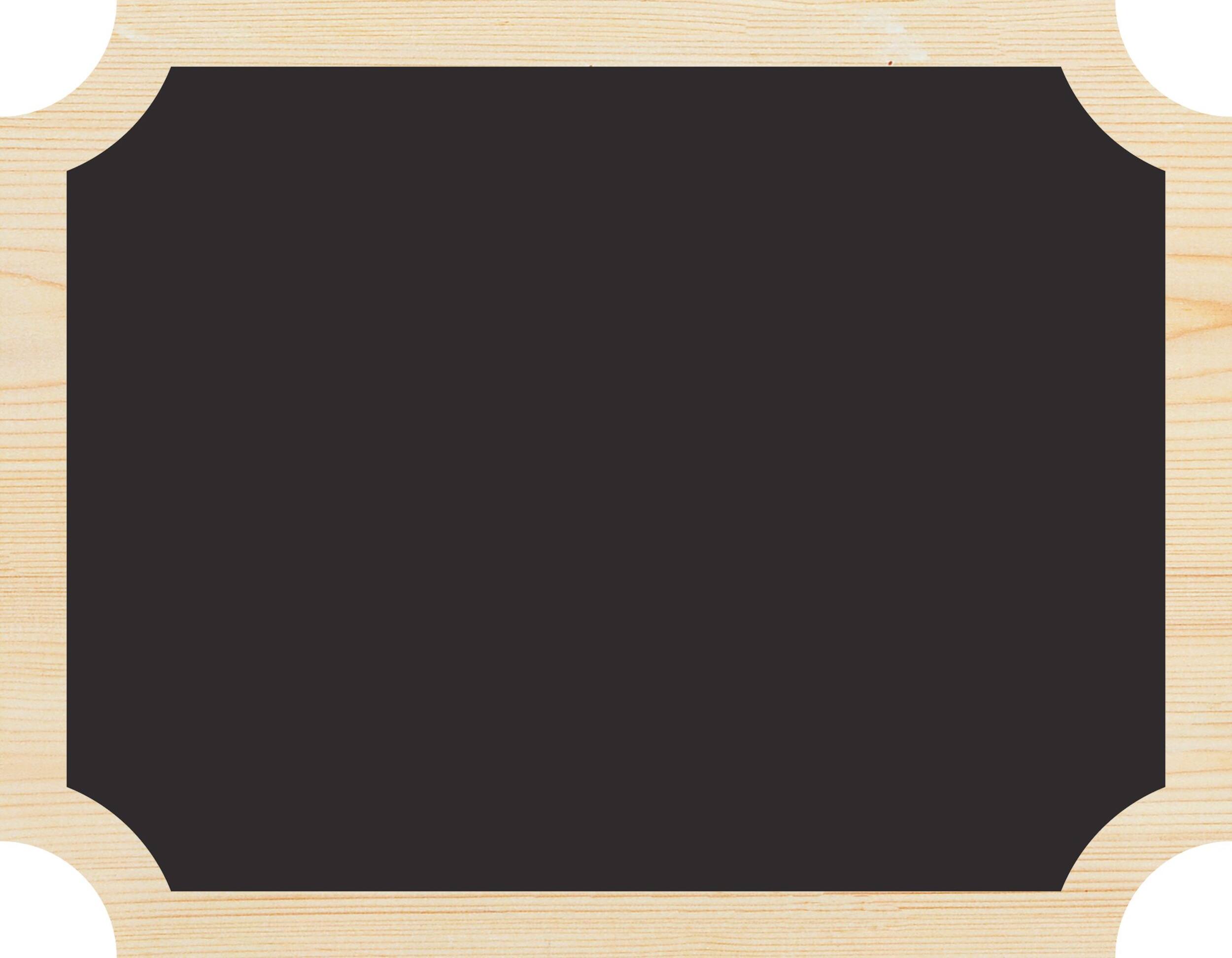 Chevalet en bois avec tableau noir, paq. 2 Front_Flat