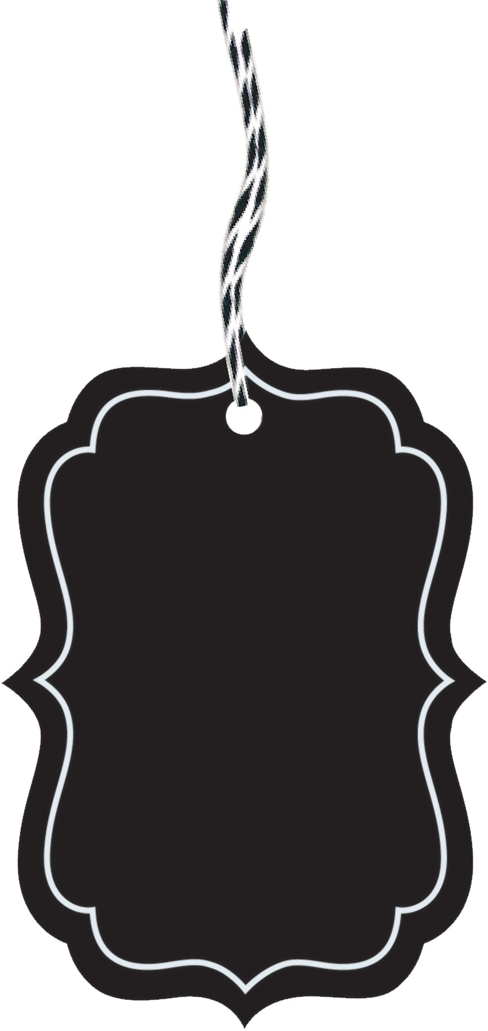 Chalkboard Tags, Birthday Parties, More, Black, 25-pk Front_Flat