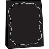 Chalkboard-Style Cardstock Tent Cards Birthday, Party, More, Black, 6 1/2 x 8 1/2-in, 4-pk Front_Angled_Right