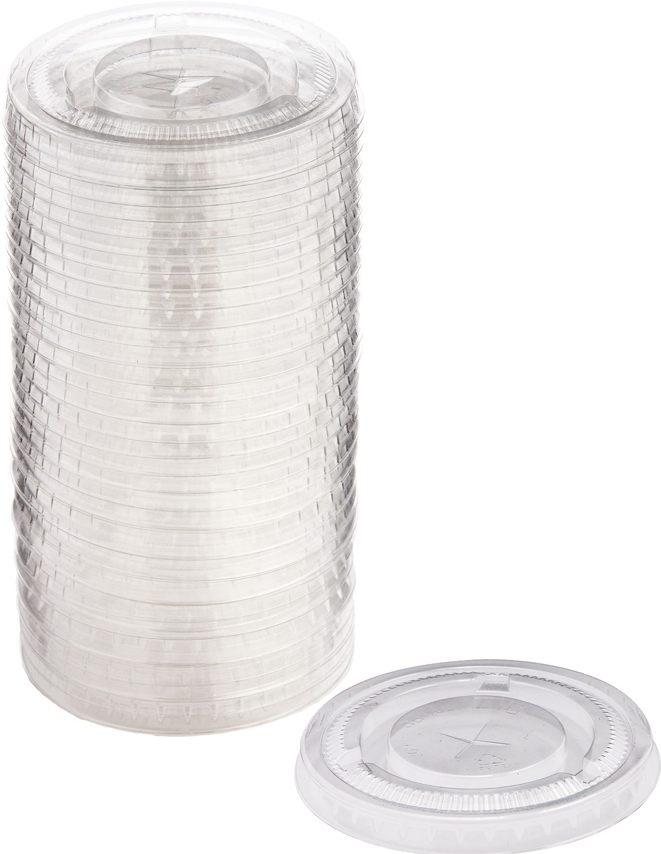 Plastic Cup Lids, 12-oz, 50-pk Front_Elevated