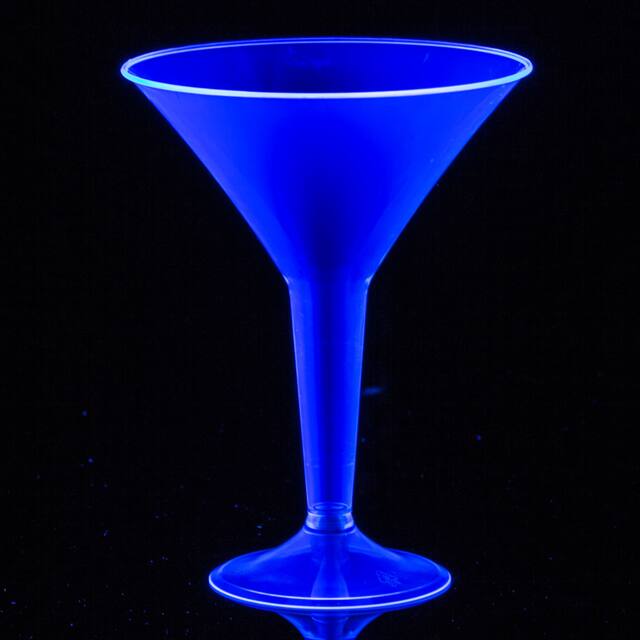 Black Light Neon Martini Glasses, 20-pk Front_Flat